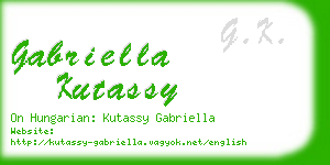 gabriella kutassy business card